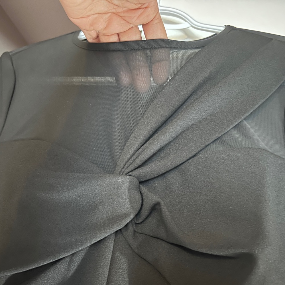 DKNY Black Long Sleeve Twist Dress - Picture 5 of 11